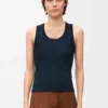 Tanktop aus Seide Deep Marine