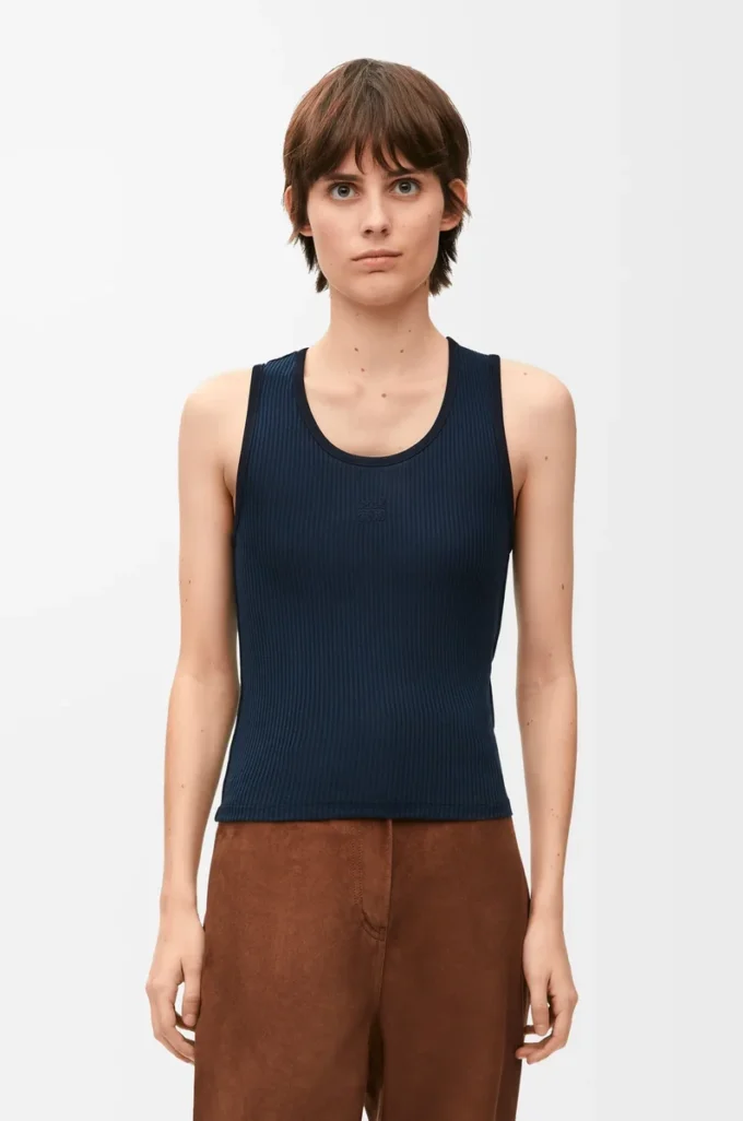 Tanktop aus Seide Deep Marine