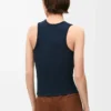 Tanktop aus Seide Deep Marine