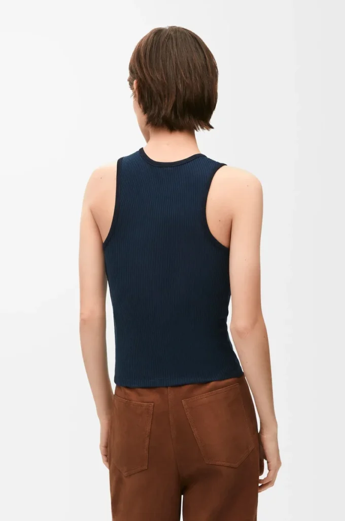 Tanktop aus Seide Deep Marine