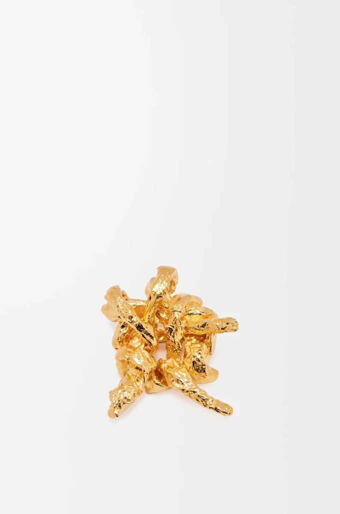 Tarantella-Brosche aus Sterlingsilber Gold