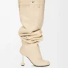 Toy Overknee-Stiefel aus Nappa-Lammleder in Hafermilch