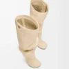 Toy Overknee-Stiefel aus Nappa-Lammleder in Hafermilch