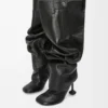 Toy Overknee-Stiefel aus Nappalammleder Schwarz