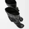 Toy Overknee-Stiefel aus Nappalammleder Schwarz