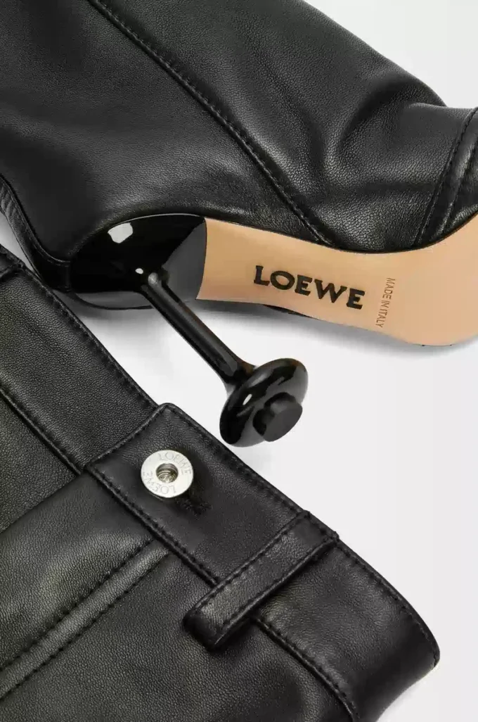 Toy Overknee-Stiefel aus Nappalammleder Schwarz