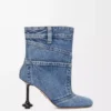 Toy Panta Stiefeletten aus gewaschenem Denim Gewaschener Denim