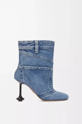 Toy Panta Stiefeletten aus gewaschenem Denim Gewaschener Denim