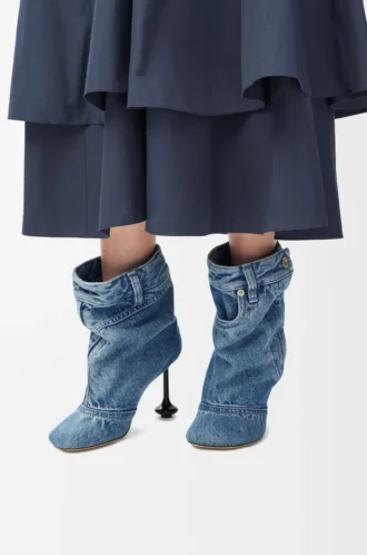 Toy Panta Stiefeletten aus gewaschenem Denim Gewaschener Denim