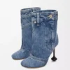 Toy Panta Stiefeletten aus gewaschenem Denim Gewaschener Denim