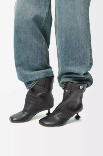 Toy Panta Stiefeletten aus Lammleder Black