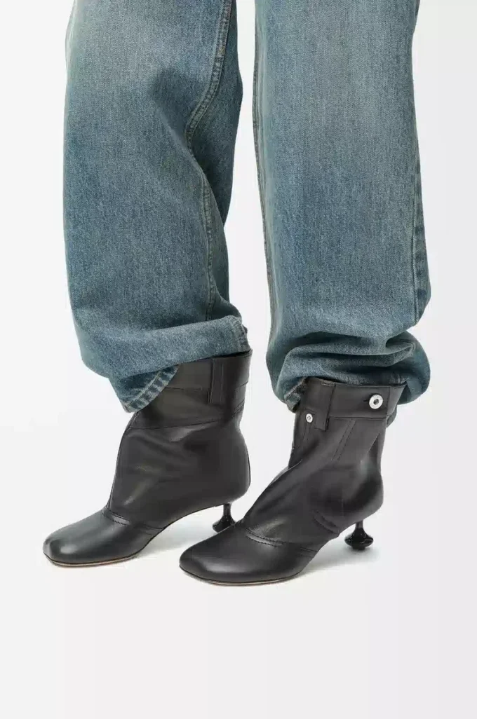 Toy Panta Stiefeletten aus Lammleder Black