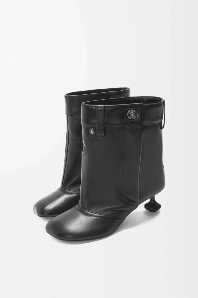 Toy Panta Stiefeletten aus Lammleder Black