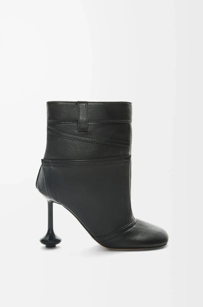 Toy Panta Stiefeletten aus Nappalammleder Schwarz