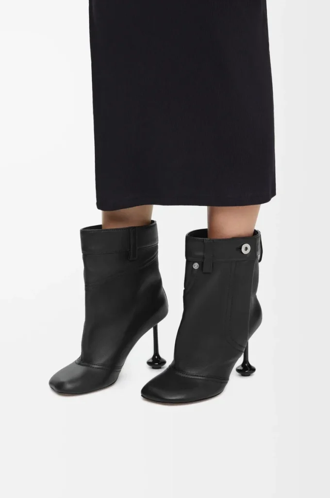 Toy Panta Stiefeletten aus Nappalammleder Schwarz