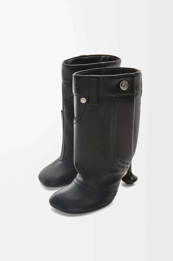Toy Panta Stiefeletten aus Nappalammleder Schwarz