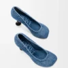 Toy Pumps aus Denim Washed Denim
