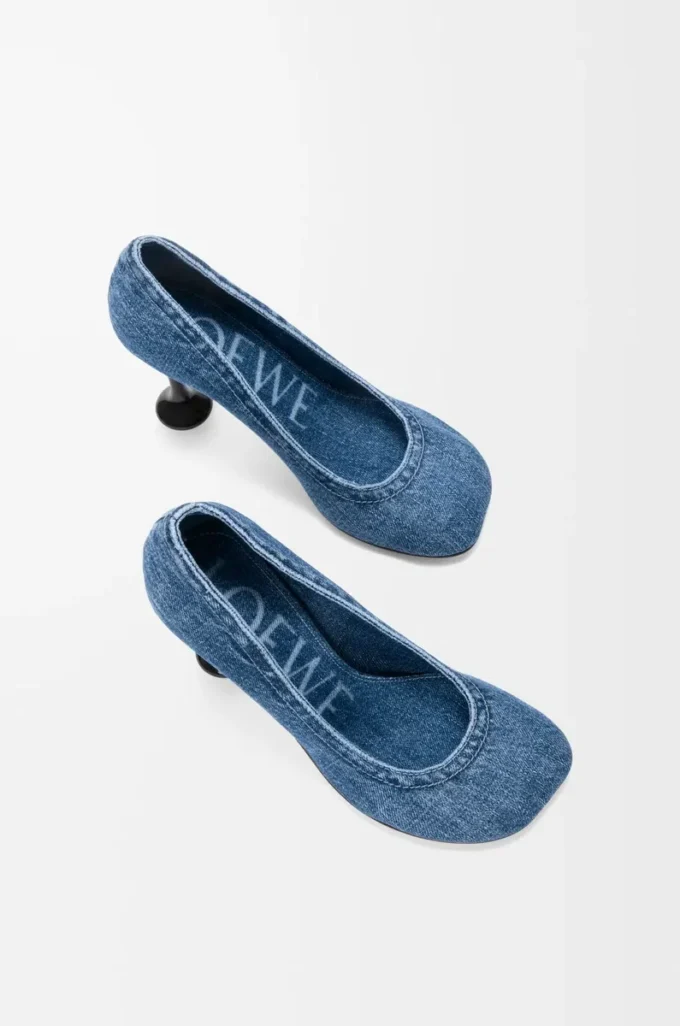 Toy Pumps aus Denim Washed Denim