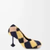 Toy-Pumps aus Jacquard-Strick Multicolor Deep Navy