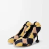 Toy-Pumps aus Jacquard-Strick Multicolor Deep Navy