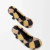 Toy-Pumps aus Jacquard-Strick Multicolor Deep Navy