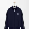 Trainingsjacke aus technischem Jersey in Dunkelblau