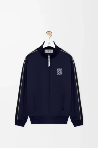 Trainingsjacke aus technischem Jersey in Dunkelblau
