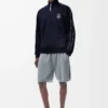 Trainingsjacke aus technischem Jersey in Dunkelblau