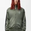 Trainingsjacke aus technischem Jersey in Khaki-Grün