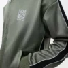 Trainingsjacke aus technischem Jersey in Khaki-Grün