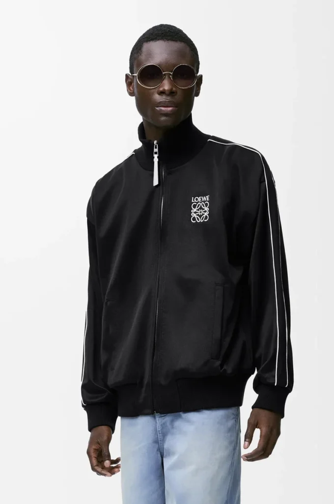 Trainingsjacke aus technischem Jersey Schwarz