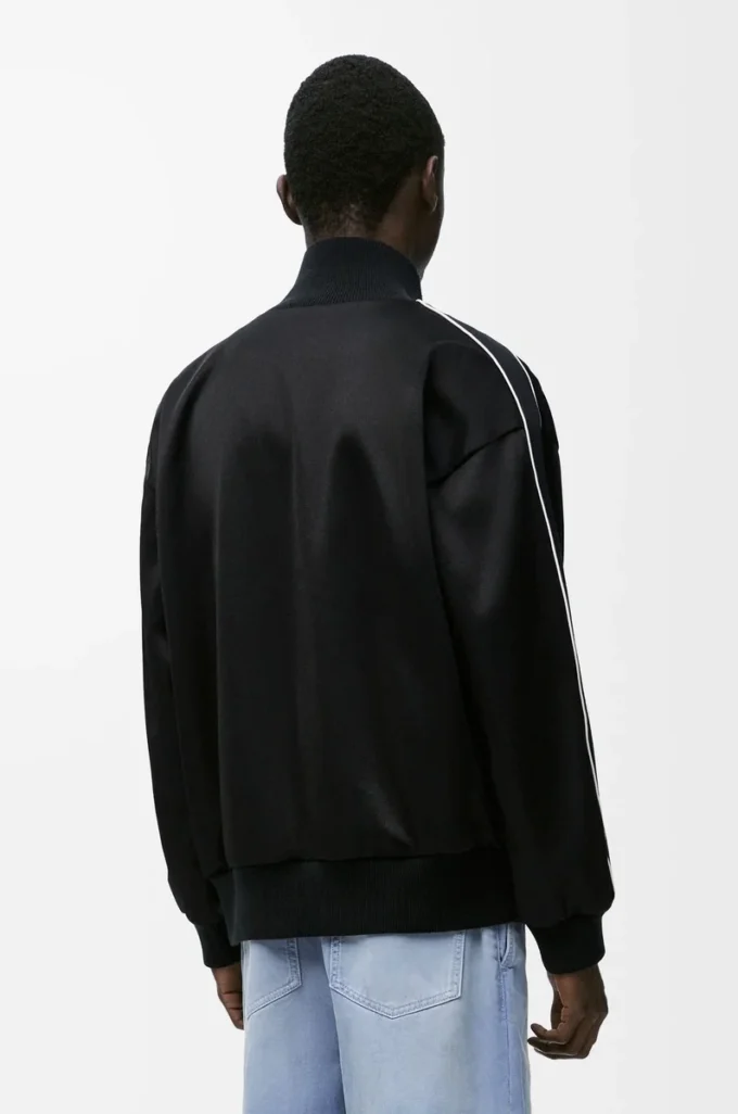 Trainingsjacke aus technischem Jersey Schwarz