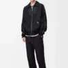 Trainingsjacke aus Wolle Navy/Grau