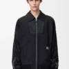 Trainingsjacke aus Wolle Navy/Grau