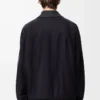 Trainingsjacke aus Wolle Navy/Grau