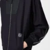 Trainingsjacke aus Wolle Navy/Grau