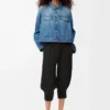 Trapezjacke aus Denim Denim Blue