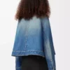 Trapezjacke aus Denim Denim Blue
