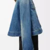 Trapezjacke aus Denim Denim Blue