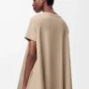 Trapezkleid aus Baumwollmischung Beige