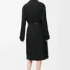 Trenchcoat aus Stretch-Viskose Schwarz
