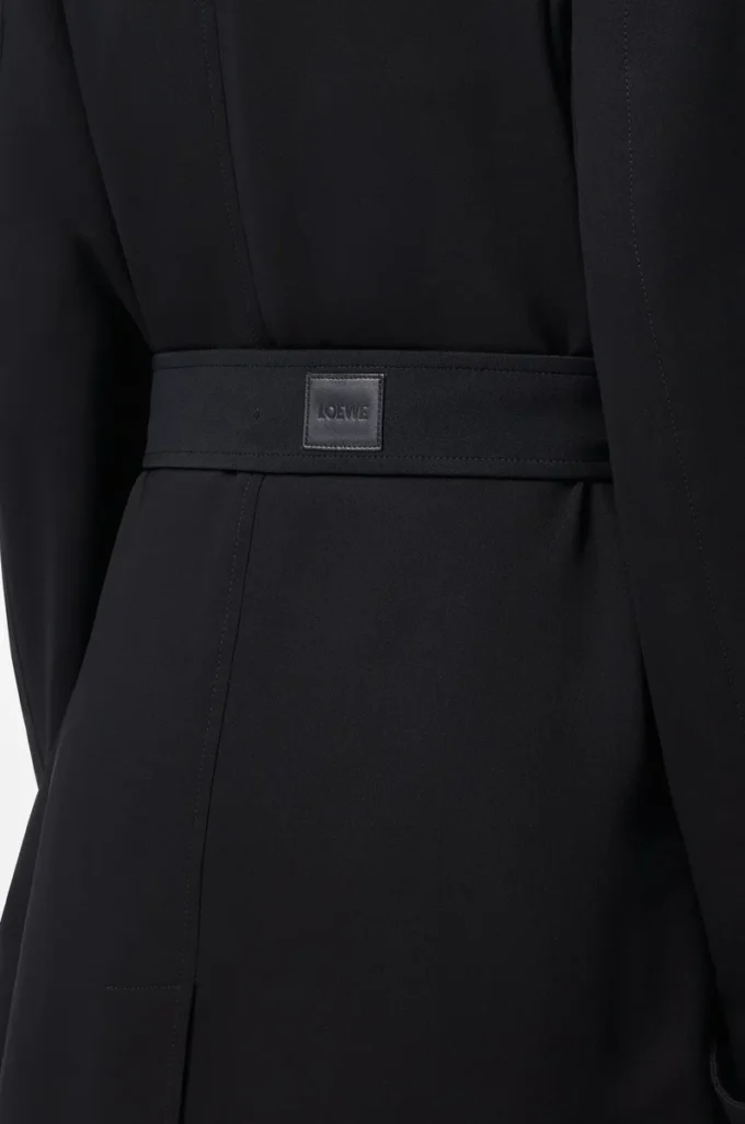 Trenchcoat aus Stretch-Viskose Schwarz