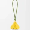 Tulpenanhänger aus klassischem Kalbsleder Gelb