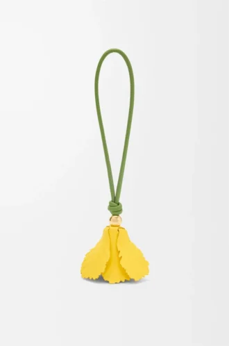 Tulpenanhänger aus klassischem Kalbsleder Gelb