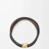 Twist-Armreif aus Kalbsleder Tan