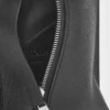 Vertikale T-Tasche aus weichem genarbtem Kalbsleder Anthrazit