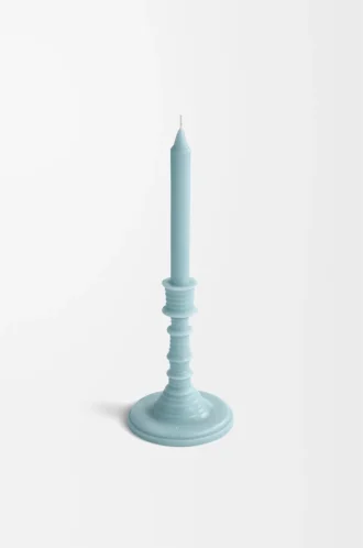 Wachskerzenhalter mit Zypressenball-Duft Baby Blue