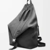 Wandelbarer Rucksack aus klassischem Kalbsleder Schwarz