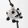 Waschbär-Anhänger aus grauem Filz