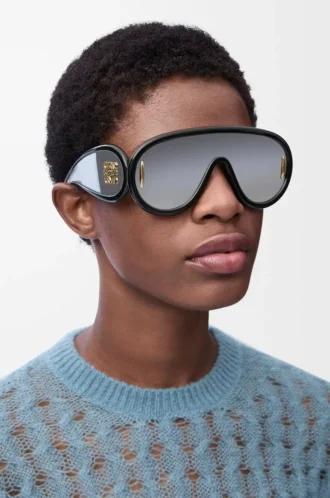 Wave Mask Sonnenbrille Schwarz